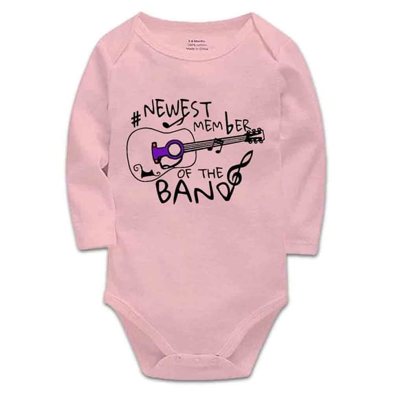 YCICIVDee Newest Memberof The Band Baby Bodysuit Long Sleeve Pink 18-24 Months Love Music Baby Clothes Gift For Drummer