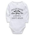 thumbnail image 1 of YCICIVDee Pack Diapers I'm Going To Nana &Papa's House Unisex Baby Bodysuit White Long Sleeve 0-3 Months, 1 of 4