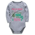 thumbnail image 1 of YCICIVDee Pack My Diapers I'm Going Fishing &My Papa Baby Bodysuit Newborn Organic Romper 12-18 Months Grey, 1 of 4