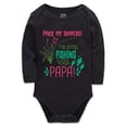 thumbnail image 1 of YCICIVDee Pack My Diapers I'm Going Fishing &My Papa Baby Bodysuit Newborn Organic Romper 9-12 Months Black, 1 of 4