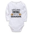 thumbnail image 1 of YCICIVDee Watching Football with My Grandpa /Gift Baby Boy or Baby Girl Bodysuit Baby Clothes 18-24 Months, 1 of 4