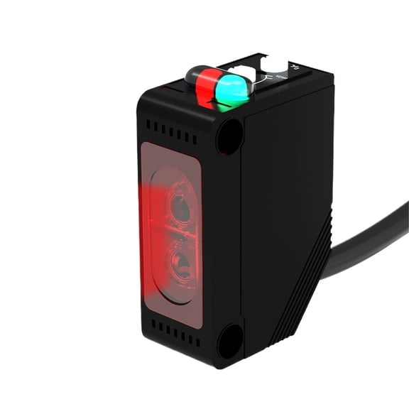 YCJYWXSR E3Z-D61 Diffuse Reflection Photoelectric Sensor NPN PNP 12-24VDC Square Infrared Optical Switch Distance 30CM With Bracket - 30CM 3-WIREPNP NO NC