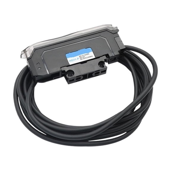 YCJYWXSR Fiber Optic Sensor Amplifier High Precision 10-30V DC 3-wire NPN PNP HG-11 Digital Display Optical Photoelectric Switch - HG11-N