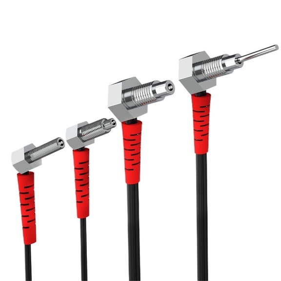 YCJYWXSR Fiber Optic Sensor Probe Elbow Diffuse Reflection M3 M4 M6 1M 2M Cable Coaxial Non-Coaxial Optical Photoelectric Switch - COAXIAL M4 1M