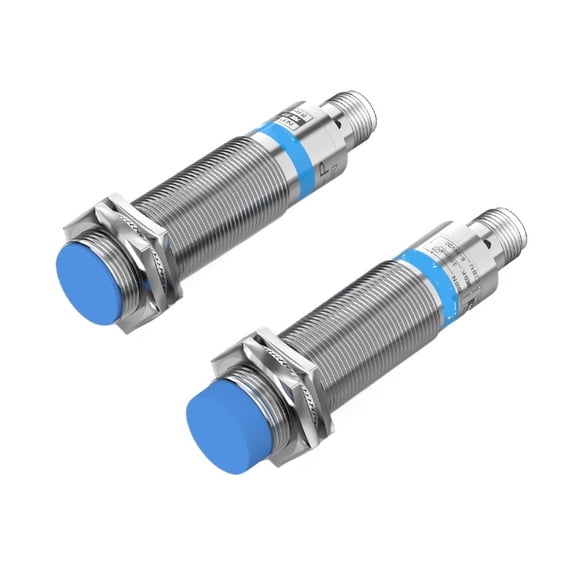 YCJYWXSR M18 Connector Inductive Proximity Sensor NPN PNP M12 4Pins Series Flush Distance 5mm 8mm 10-30V DC Metal Switch - CONNECTOR L-M12