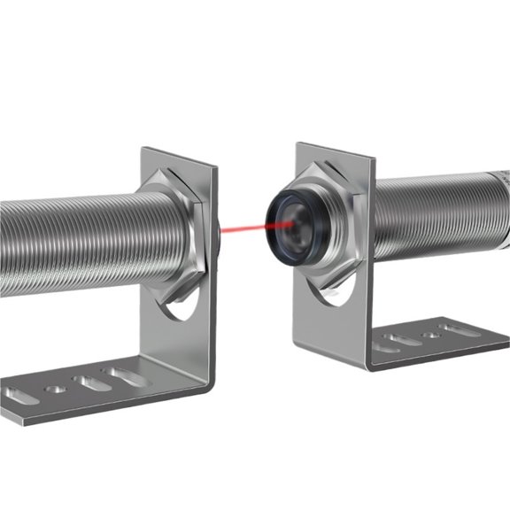 YCJYWXSR Photoelectric Sensor Through-beam M12 Series 10-30V NPN PNP Visible Spot 2mm Sensing Distance 25M Adjustable - PNP NC