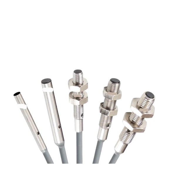 YCJYWXSR Stainless Steel M3 M4 M5 M6 Mini Proximity Switches Inductive Sensor Switch NPN PNP 0.6mm 0.8mm 1mm 1.2mm Detective Distance - M4 NO THREAD_0.8MM_PNP NC