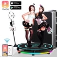 thumbnail image 1 of YCKJNB 360 Photo Booth Machine APP Remote Control Free LOGO Automatic Spinner Camera 31.5" Flight Case, 1 of 8