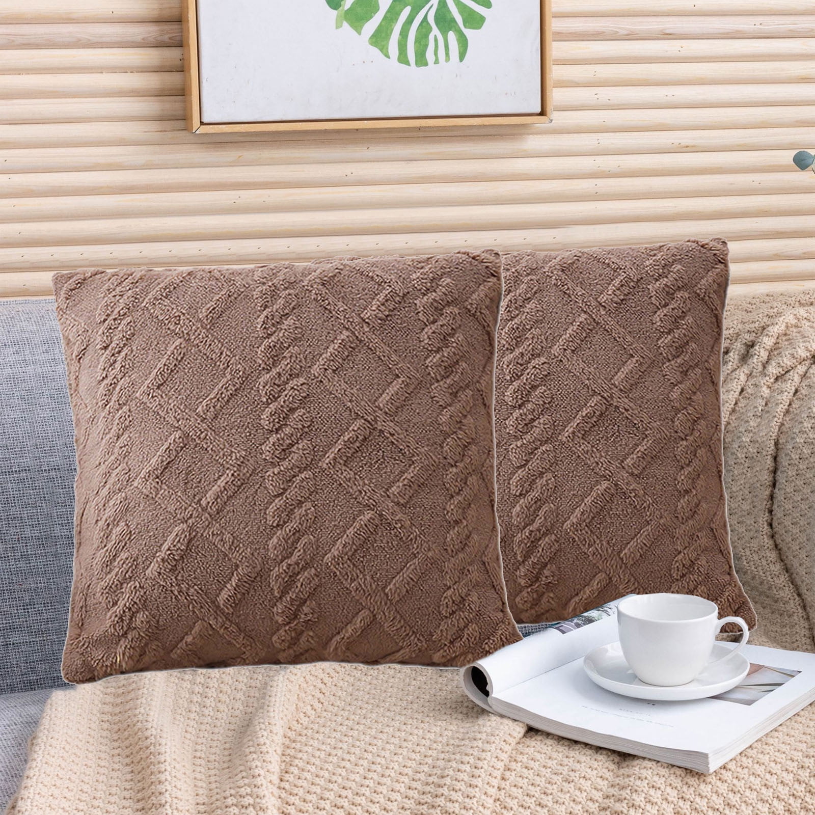 YCLife Decorative Throw Pillow for Couch 18x18 inches Boho Bed and Sofa