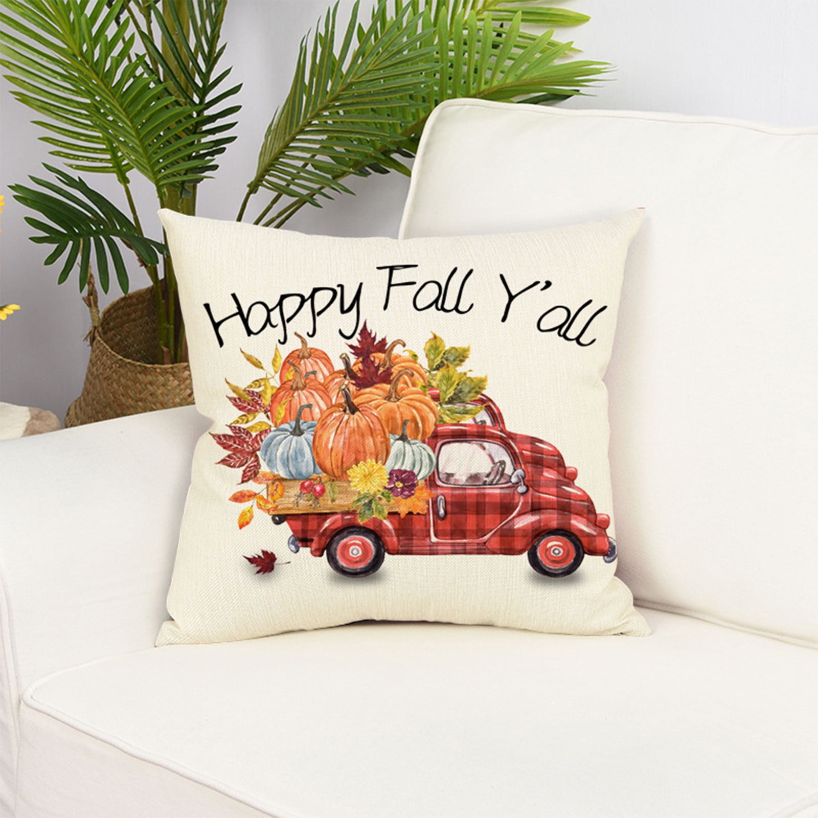 YCLife Fall Throw Pillows for Couch 18x18 inch Pumpkin Fall Indoor