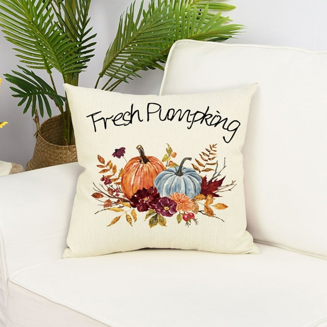 YCLife Fall Throw Pillows for Couch 18x18 inch Pumpkin Fall Indoor