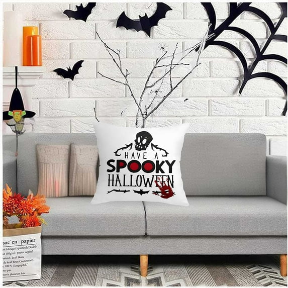 YCLife Halloween Throw Pillows for Couch 18x18 Pumpkin Decorative Pillow for Sofa Halloween Decorations Indoor Decor Pillows for Living Room, Clearance Throw Pillows Under 5$, 1Pack