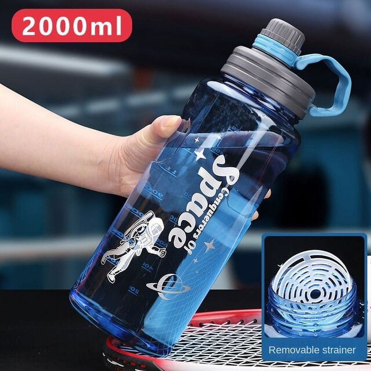 1.1/1.5/2L Sports Water Bottle Large Capacity Gym Bottle Kids