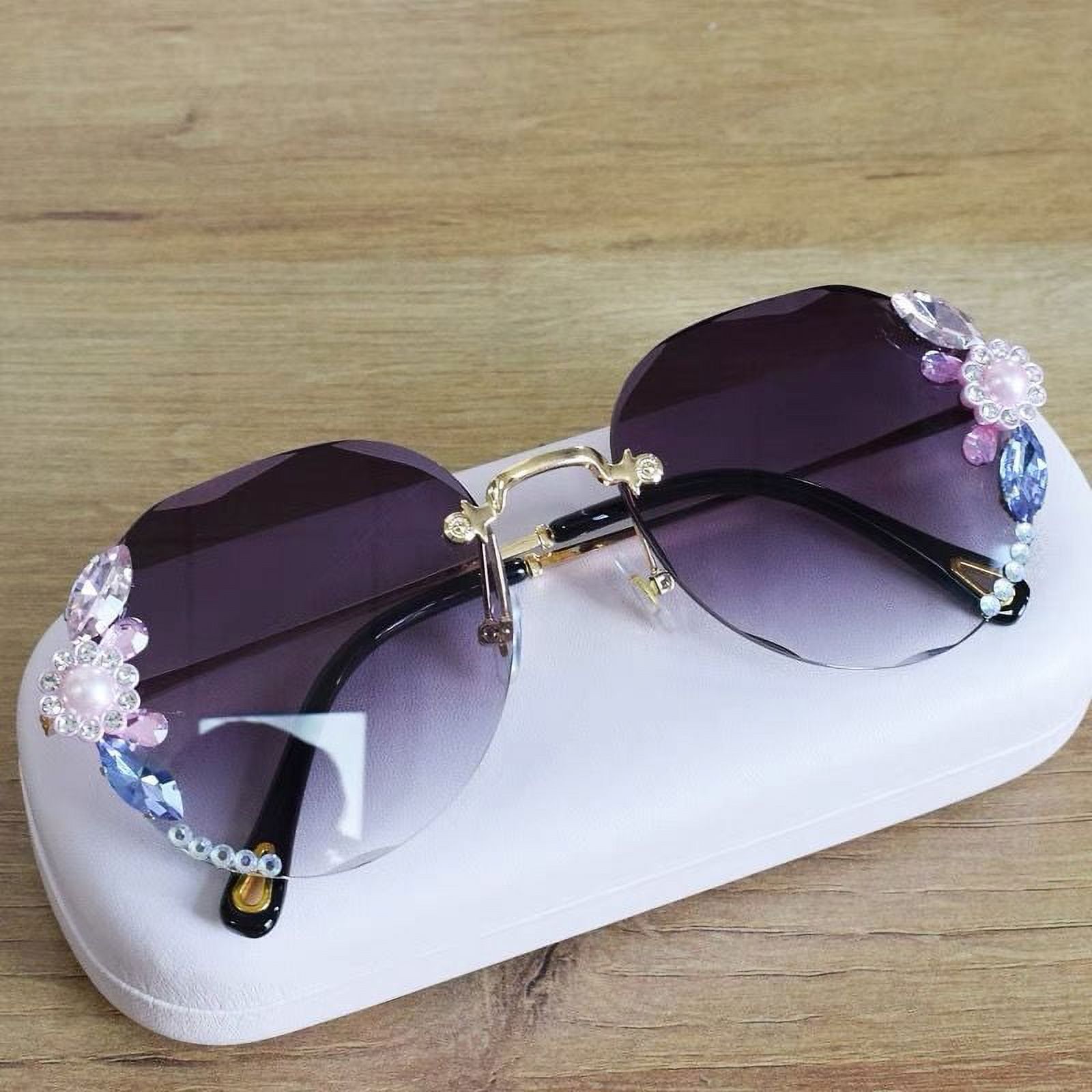 New Borderless Square Sunglasses Women's Luxury Decorative Diamonds Sun  Glasses Women's Outdoor Street Photography Eyewear UV400 - AliExpress