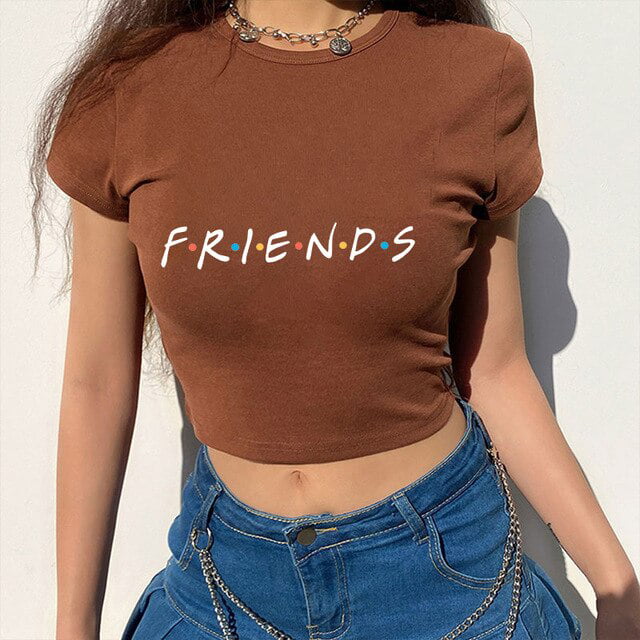 Nituyy Womens Solid Color Crop Tops Cute Summer Short Sleeve Tee T-Shirts  E-Girls Teen Clothes Streetwear