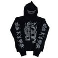 thumbnail image 1 of YCNYCHCHY 2023 Spring Women Zip Up Hoodie Emo Clothes Casual Long Sleeve Coat Sweatshirt Oversized Skeleton Hoodie Y2k Tracksuit, 1 of 6