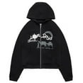 thumbnail image 1 of YCNYCHCHY 2023 Spring Women Zip Up Hoodie Emo Clothes Casual Long Sleeve Coat Sweatshirt Oversized Skeleton Hoodie Y2k Tracksuit, 1 of 6