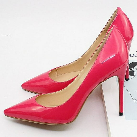 YCNYCHCHY Big Size New Classic Pointed Toe Thin High Heel Sexy Women Pumps Candy Colors For Office Lady Elegant Patent Leather Shoes