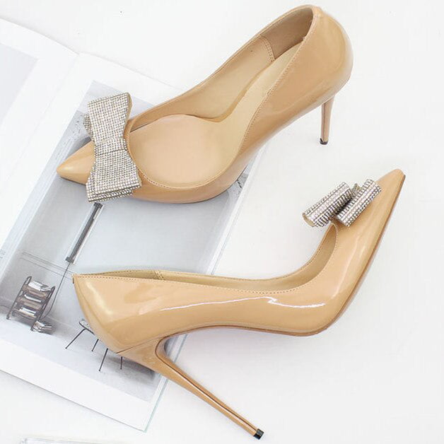 Luxury Banquet Shoes Women High Heels Slim Heels Ultra High Heels Contrast  Color Pointed Metal Chain Single Shoes Party Shoes 40 - AliExpress