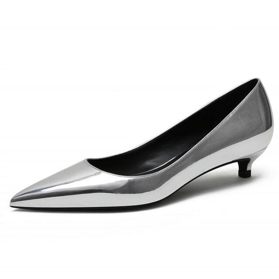 YCNYCHCHY Low Thin High Heel Sexy Ladies Pumps Pointed Toe Fashion Slip On Women Shoes Patent Leather Stilettos Big Size Female