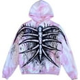 thumbnail image 1 of YCNYCHCHY Men Hip Hop Sweatshirt Hoodie Letter Print Streetwear Harajuku Pullover Hoodie 2023 Spring Fashion Skeleton Hoodies Emo Clothes, 1 of 6