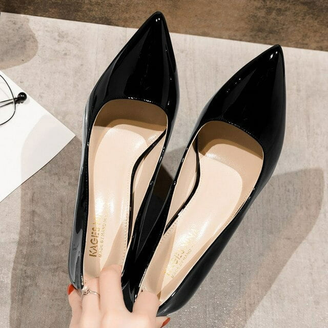 YCNYCHCHY New Red Nude Pointed Toe High Heel Female Patent Leather