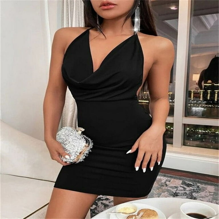 Sexy V-Neck Solid Color Off Shoulder Backless Dresses Sexy V-Neck Solid Color Off Shoulder Backless Dresses