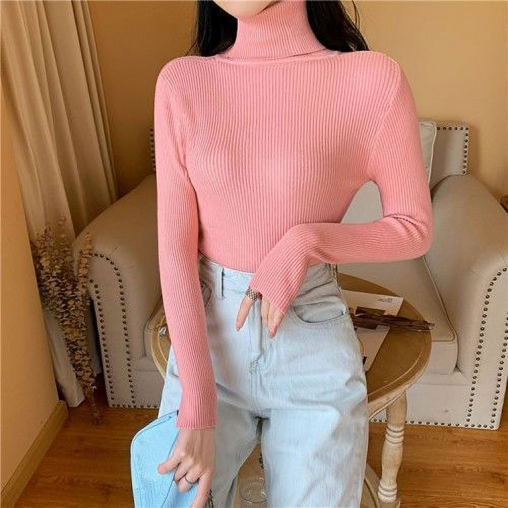 YCNYCHCHY Women Pullover Turtleneck Sweater Autumn Winter Long
