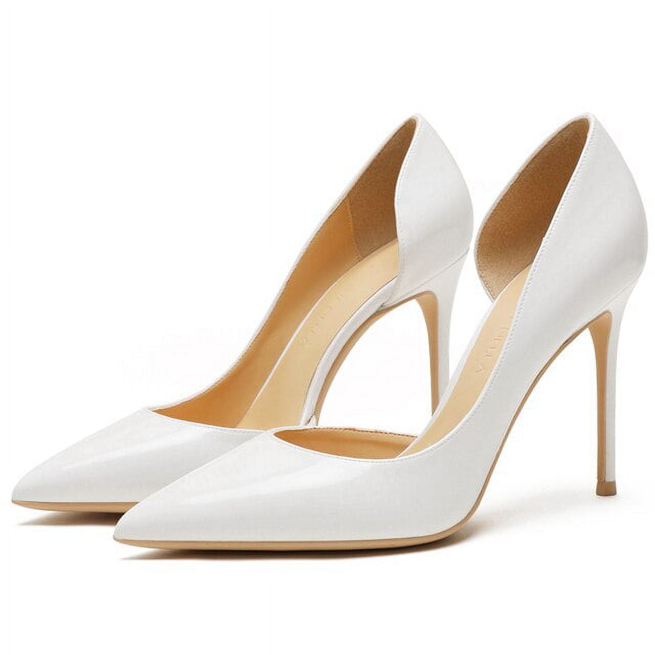 White two part outlet heels