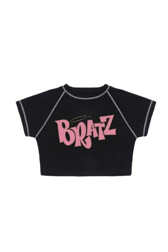 Y2K Aesthetic Kawaii Baby Tees Women Summer Casual Short Sleeve Crop Top Korean Fashion Harajuku Print Skinny T-shirt Streetwear