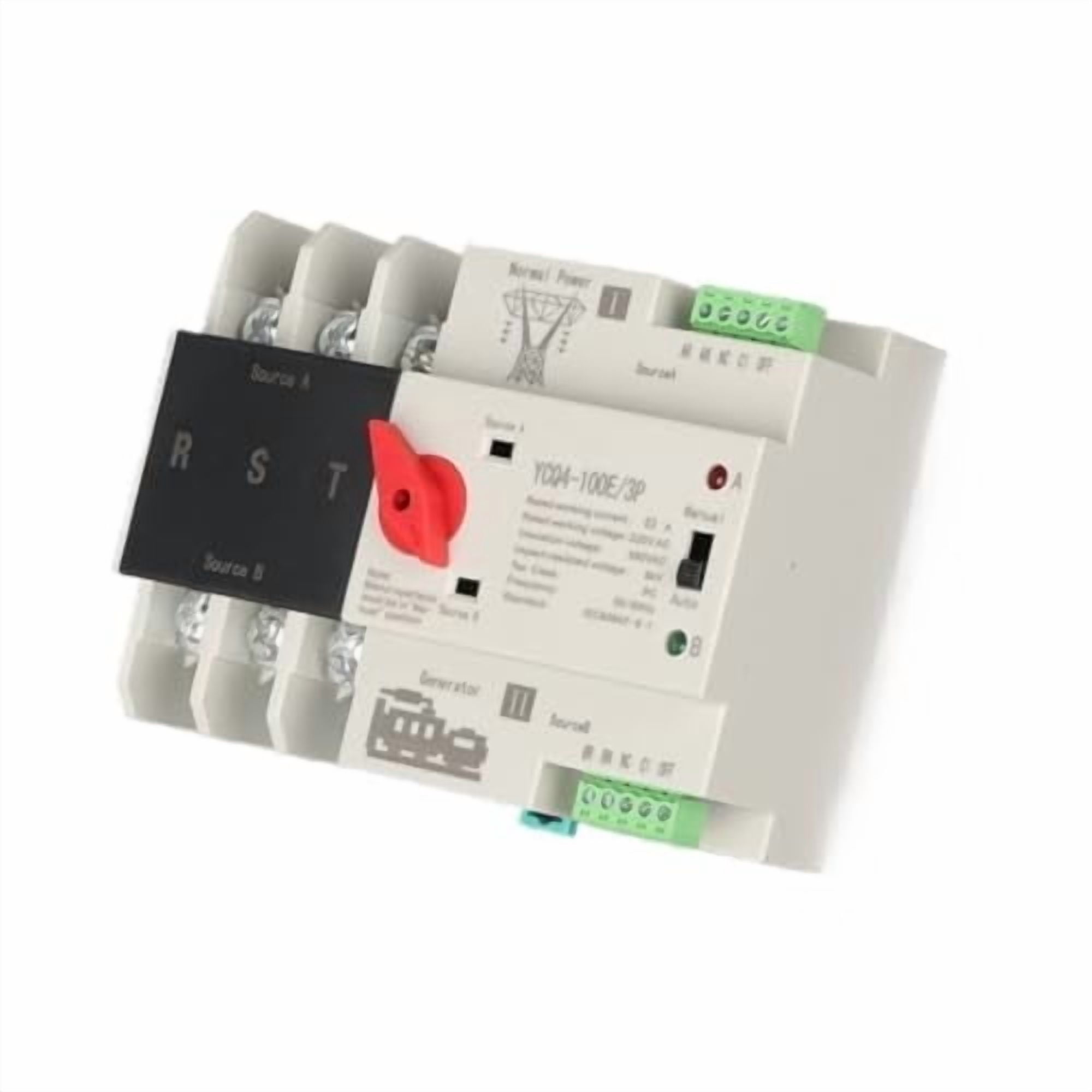YCQ4-100E/3P 63A/100A Dual Power Automatic Transfer Switch AC 220V(100A)