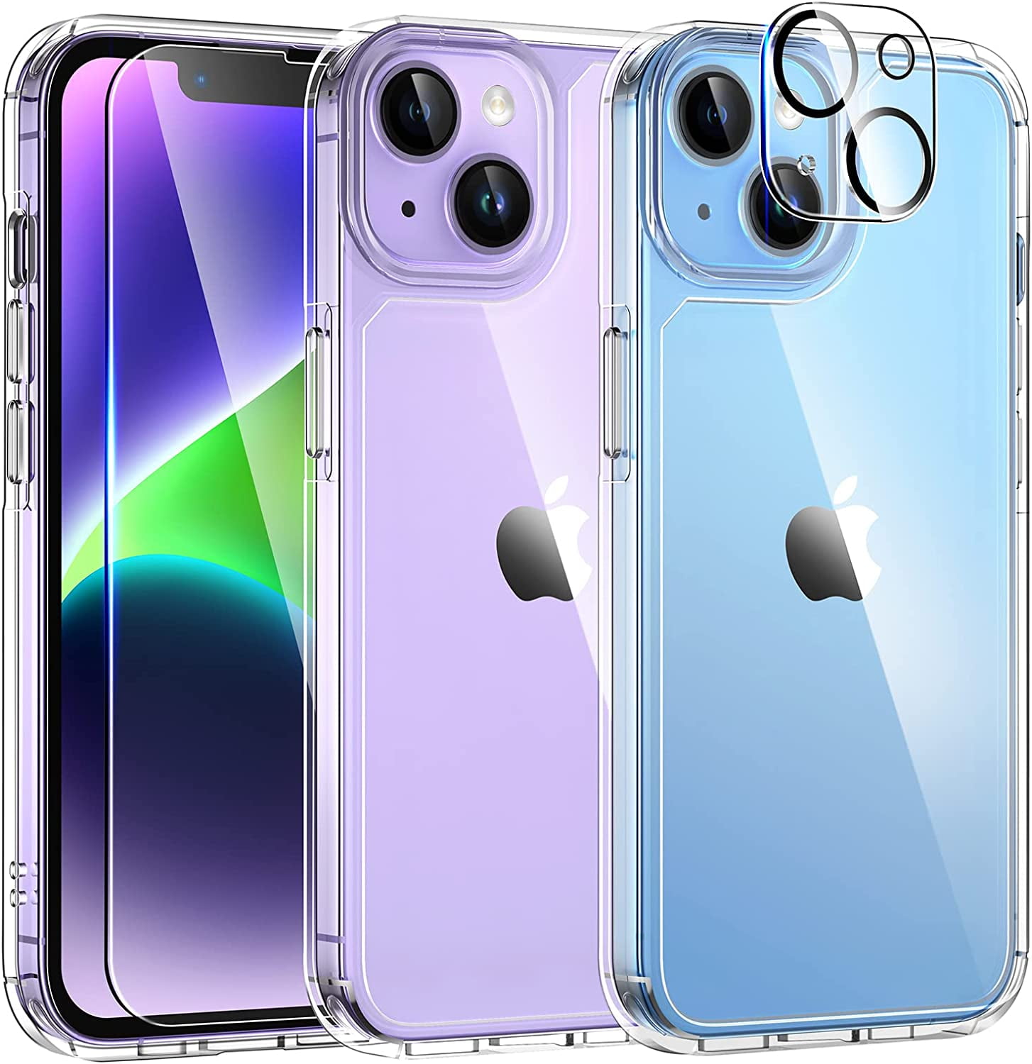  XClear for iPhone 14 Pro Phone Case Screen Protector [Premium  Bundle] [Military Grade Drop Tested] [Not Yellowing Bumper] - Clear Case +  3 Pack Tempered Glass (2022/6.1inch) : Cell Phones & Accessories