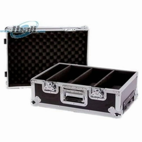 YCS  Deejay LED Fly Drive Heavy Duty Deluxe CD Case for 100 CDs with Pull-Out Handle & Wheels