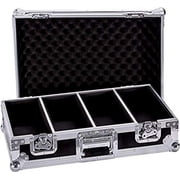 YCS TBHCD100 Deejay LED Fly Drive Heavy Duty Deluxe CD Case for 100 CDs with Pull-Out Handle & Wheels