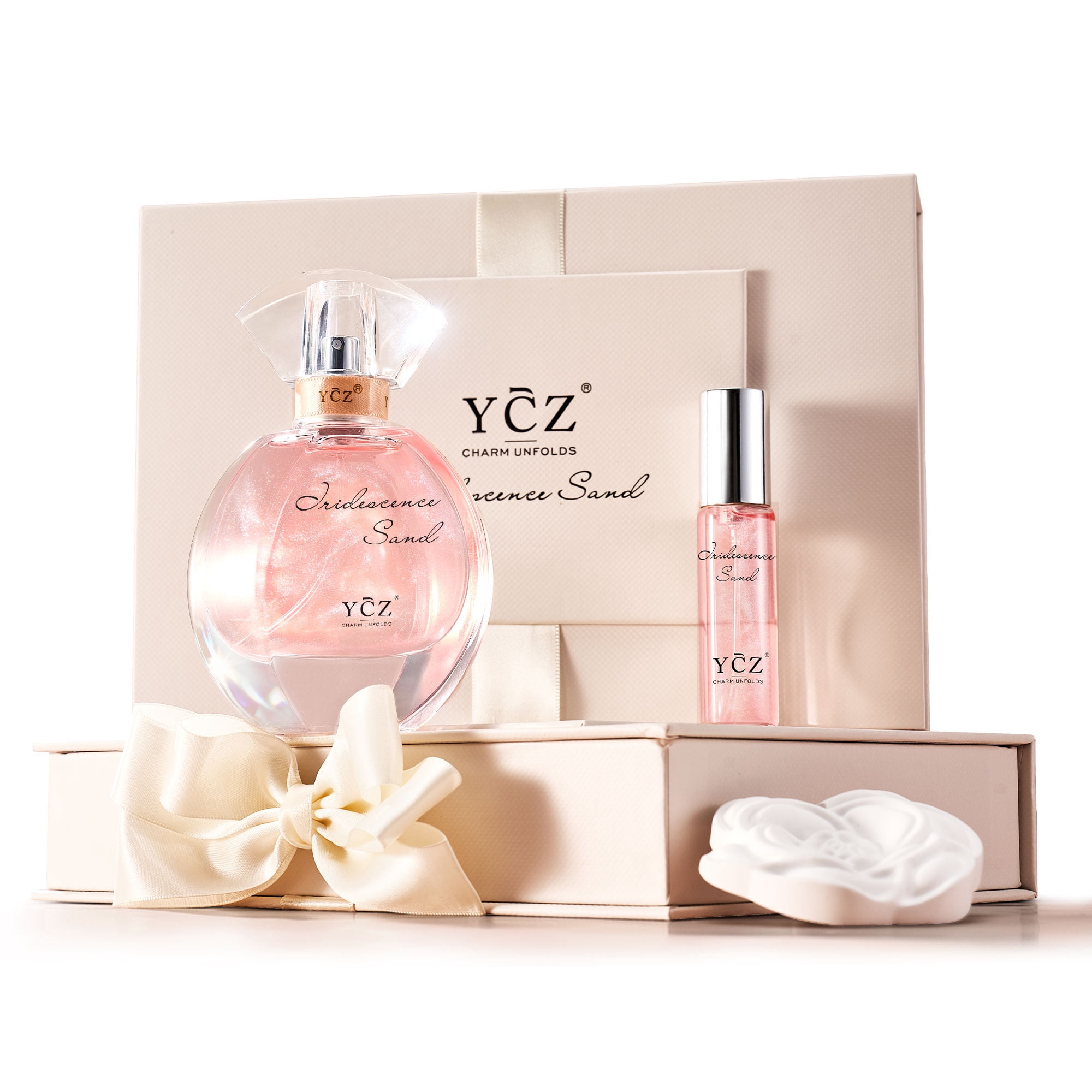 YCZ Golden Sands Women's Perfume Gift Set,3-Piece(50ml Full-Size+