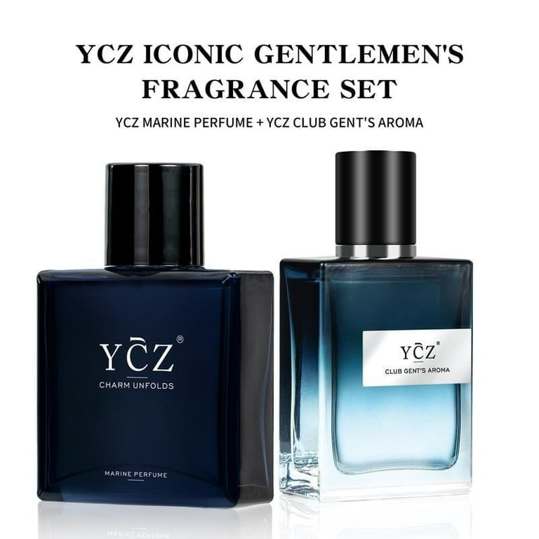 YCZ Men's Perfume Set, 2-Pack Cologne Gift Set for Men with Marine