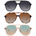 thumbnail image 1 of YDAOWKN Aviator Sunglasses for Womens Retro Trendy Sunglasses UV400 Protection, 1 of 6