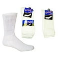 thumbnail image 1 of YDB 10 to 13 Mens Crew Socks- White - Case of 60, 1 of 1
