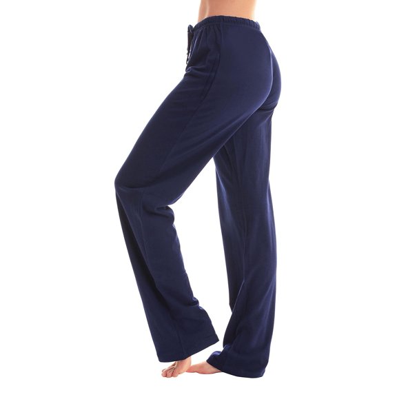 YDDIAN Cotton Pajama Pants Women Cozy Flannel Plus Size Christmas Pants Drawstring Plain Fall Lounge Y2k Pajama Pants Navy S