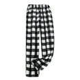thumbnail image 1 of YDDIAN Flannel Fuzzy Pajama Pants Women Fall Winter Sleepwear Soft Holiday Plaid Fleece Loungewear Bottoms Pj Pants Black XL, 1 of 3