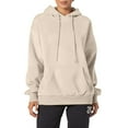 thumbnail image 1 of YDDIAN Fleece Hoodie Women Oversized Long Sleeve Lightweight Drawstring Sweatshirt with Hood Winter Fashion Cute Hoodie with Pockets Khaki 3XL, 1 of 6