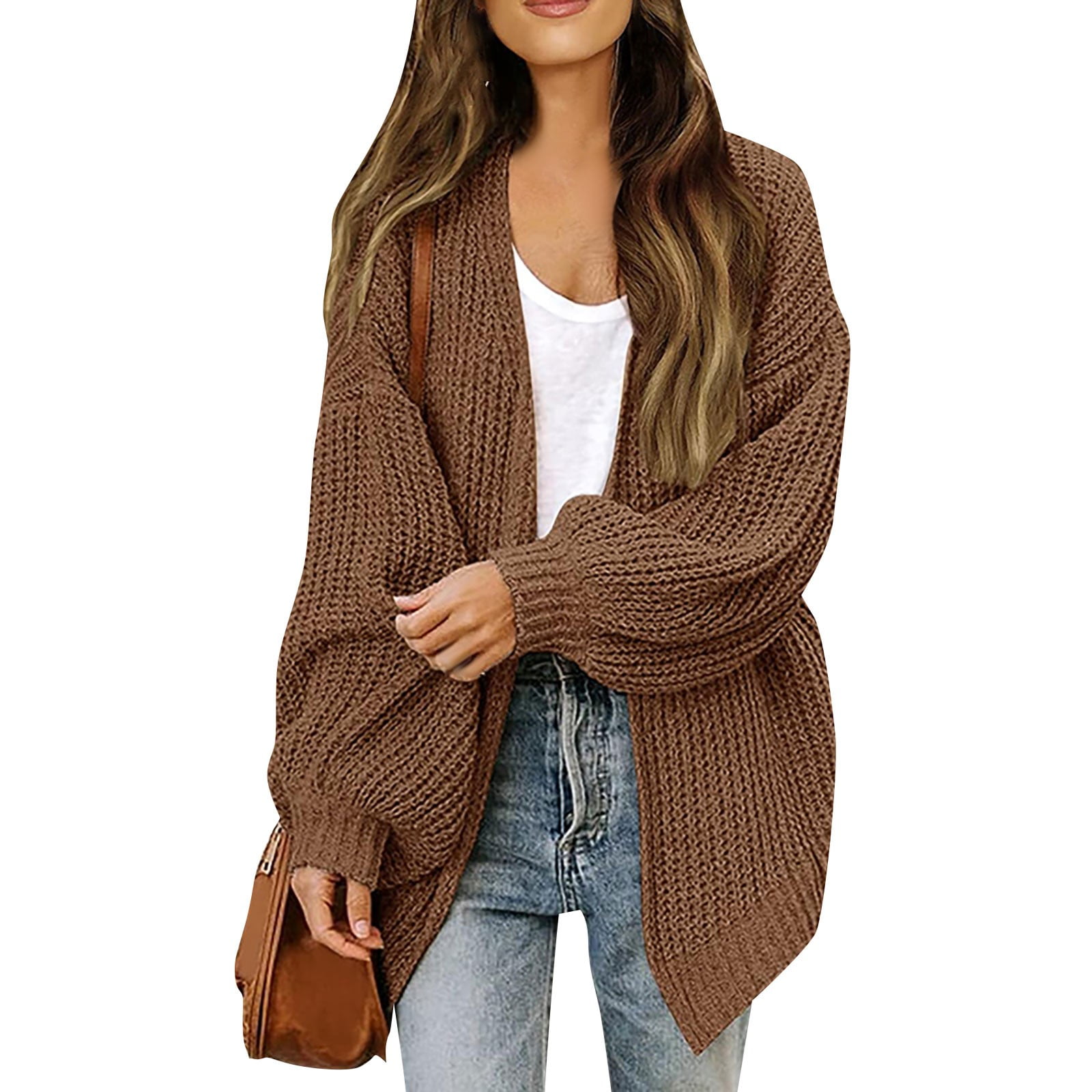 YDDIAN Knit Cardigan for Women Fall Long Sleeve Open Front