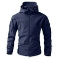 thumbnail image 1 of YDDIAN Men's Softshell Jacket Waterproof Fleece Hooded Hunting Coat Blue 3XL, 1 of 4