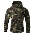 thumbnail image 1 of YDDIAN Men's Softshell Jacket Waterproof Fleece Hooded Hunting Coat Green M, 1 of 4