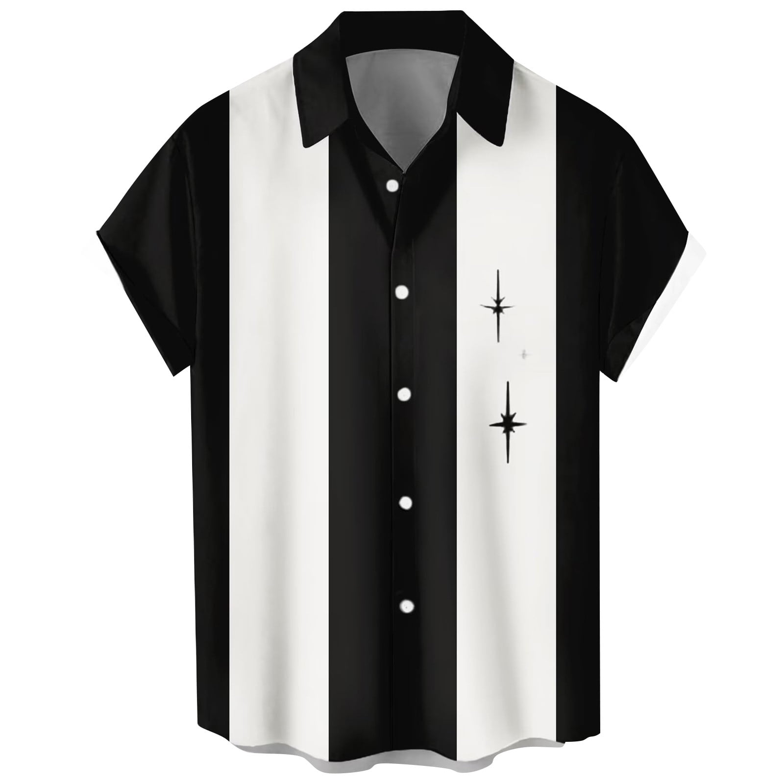 Funny Christmas Shirts COOFANDY Men's Vintage Bowling Shirts | Retro 1950s Cuban Collar Summer Casual Button Down Mens Shirts