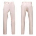 thumbnail image 1 of YDDIAN Mens Classic Suit Pants Straight Fit Modern Formal Dress Pants Separate Trousers Beige 31, 1 of 5