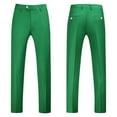 thumbnail image 1 of YDDIAN Mens Classic Suit Pants Straight Fit Modern Formal Dress Pants Separate Trousers Green 38, 1 of 5