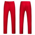 thumbnail image 1 of YDDIAN Mens Classic Suit Pants Straight Fit Modern Formal Dress Pants Separate Trousers Red 31, 1 of 5