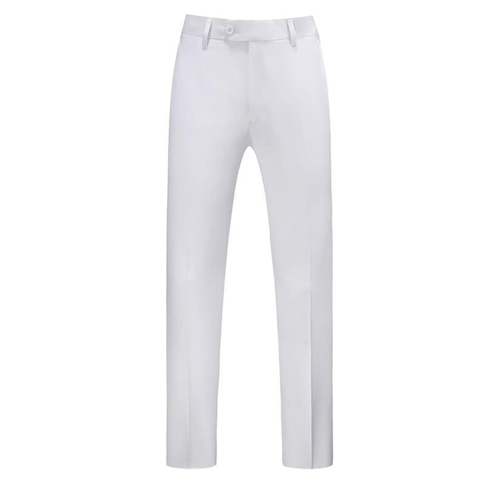 YDDIAN Mens Dress Pants Slim Fit Solid Color Skinny Trousers Classic ...