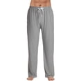thumbnail image 1 of YDDIAN Mens Flannel Plaid Pajama Pant, Soft Lightweight Lounge Sleep Bottoms with Pockets and Button Fly Gray XXL, 1 of 4
